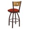 Holland Bar Stool Co 25" Swivel Counter Stool, Bronze Finish, Med Back, Graph Poppy Seat 83025BZMedMplB021 - alternate 4